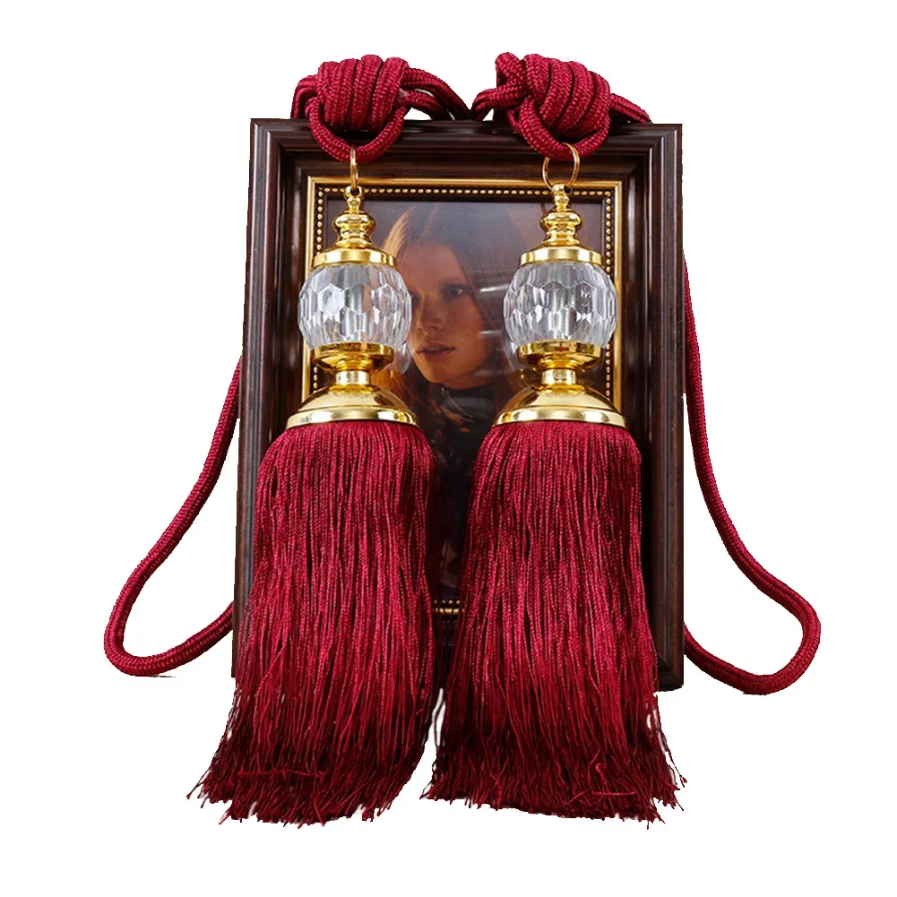 1Pc Tassel Hanging Pendant Decorative Curtains Accessories Key Tassels For Curtain Tieback DIY Craft Tassel Fringe
