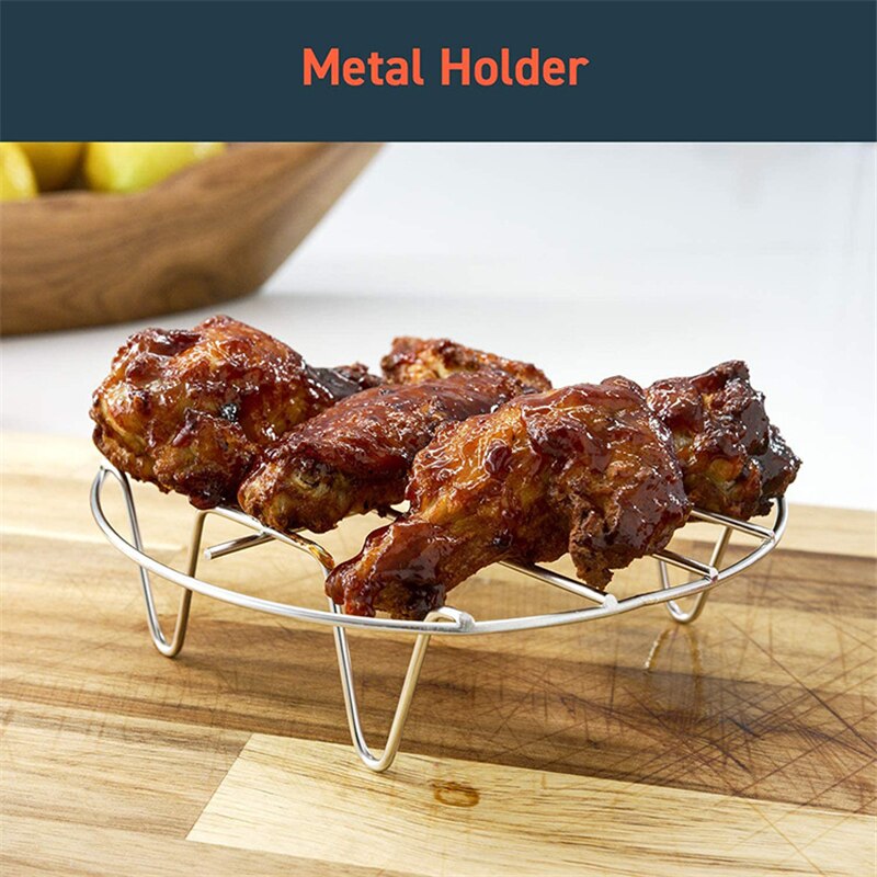 6Pcs 7 Inch Air Fryer Accessories Set Cake Barrel Baking Basket Pizza Plate Grill Pot Kitchen Cooking Air Fryer Tools