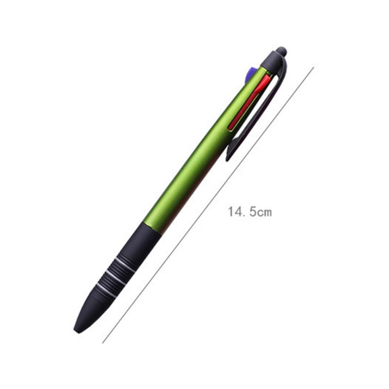 5/3/1 Pcs 0.5mm Three-color Ball-point Pen Touch Screen Paint Process Rubber Sheath Writing Smooth Signature Pen