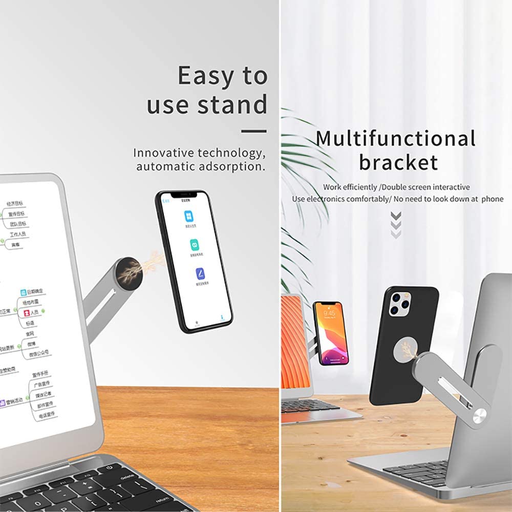 Magnetic Laptop Monitor Mount Stand for Mobile Phone, Smartphone Expansion Stand Fixed Clip on Monitor or Laptop Monitor