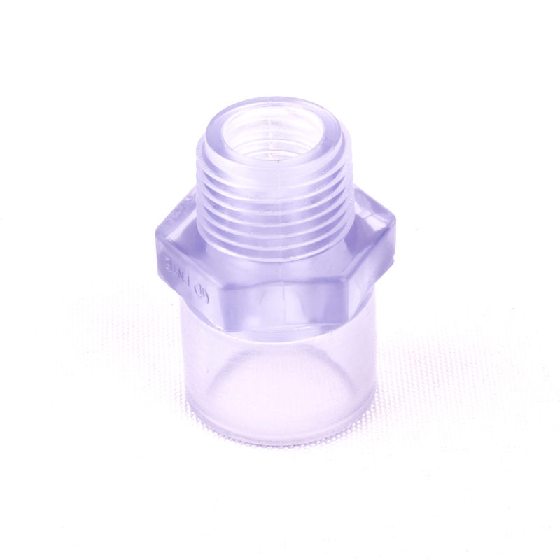 Indre dia . 20mm transparente pvc rørforbindelser standard pvc vandrør hætte kobling albue tee adapter til valg: Adapter