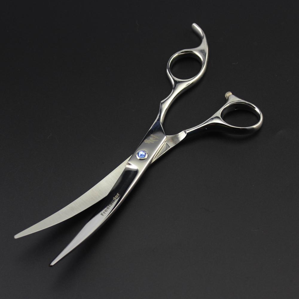 7.0 Inch Sliver Pet Grooming Schaar Set Straight Cut Tanden Cut Dichte Tanden Schaar Kat Hond Grooming Schaar Kit: upward curved