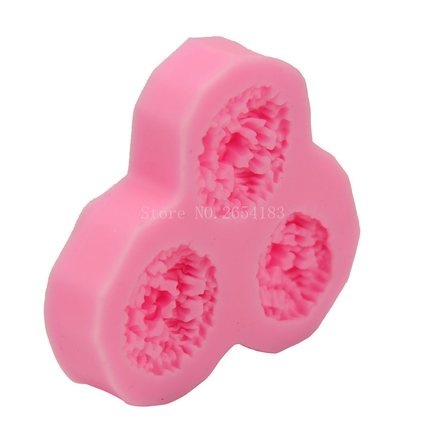 3 håll blomma lotus silikonfondant tvål 3d kakform cupcake gelé godis choklad dekoration bakverktyg formar  fq1761