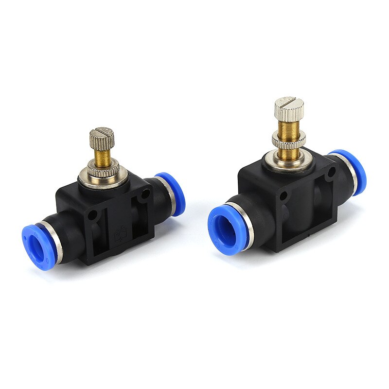4mm 6mm 8mm 10mm 12mm Tube Air Pneumatic Airflow Regulator Gas Flow Control Valve Air Speed Flow Controller Pipe Fitting