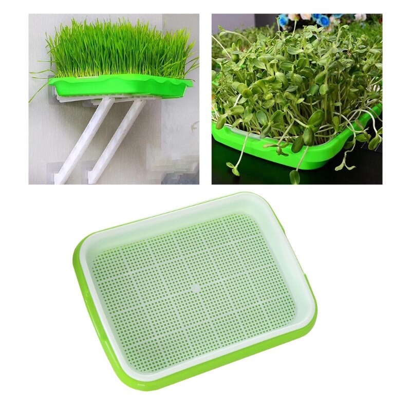 Seed Sprouter Tray 2 Layer Soilless Hydroponic Nursery Pot Germination Planter