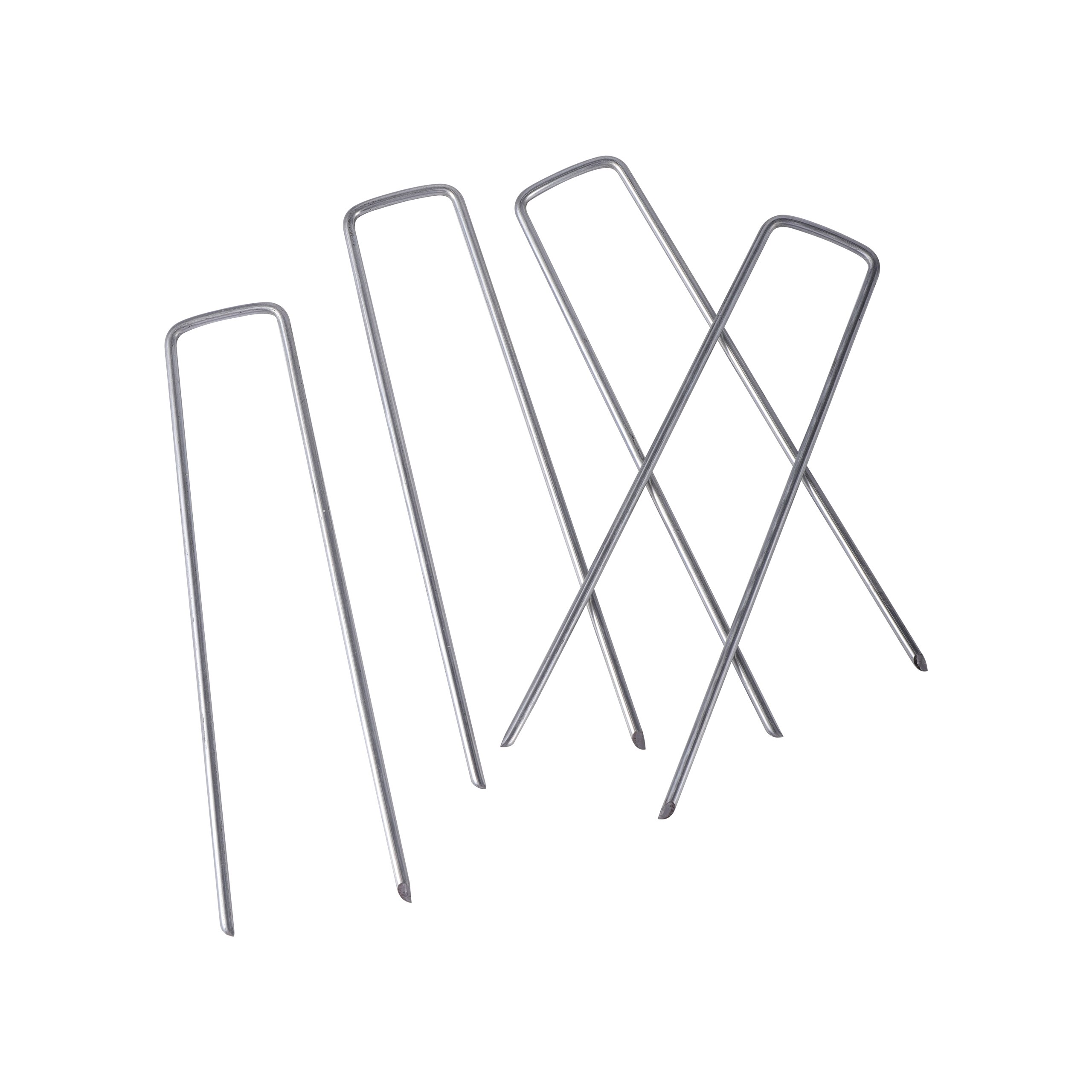 15cm Iron Home Garden Stakes Staples U-Shaped Ground Control Turf Pins for Securing Landscape Gardening Fixing Peg 50pcs