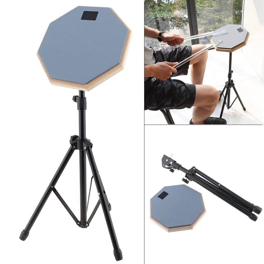 8 zoll Gummi Holz Dumm Trommel Anfänger Praxis Ausbildung Trommel Pad mit Stand / Stock Optional für Schlagzeug Instrumente Teile