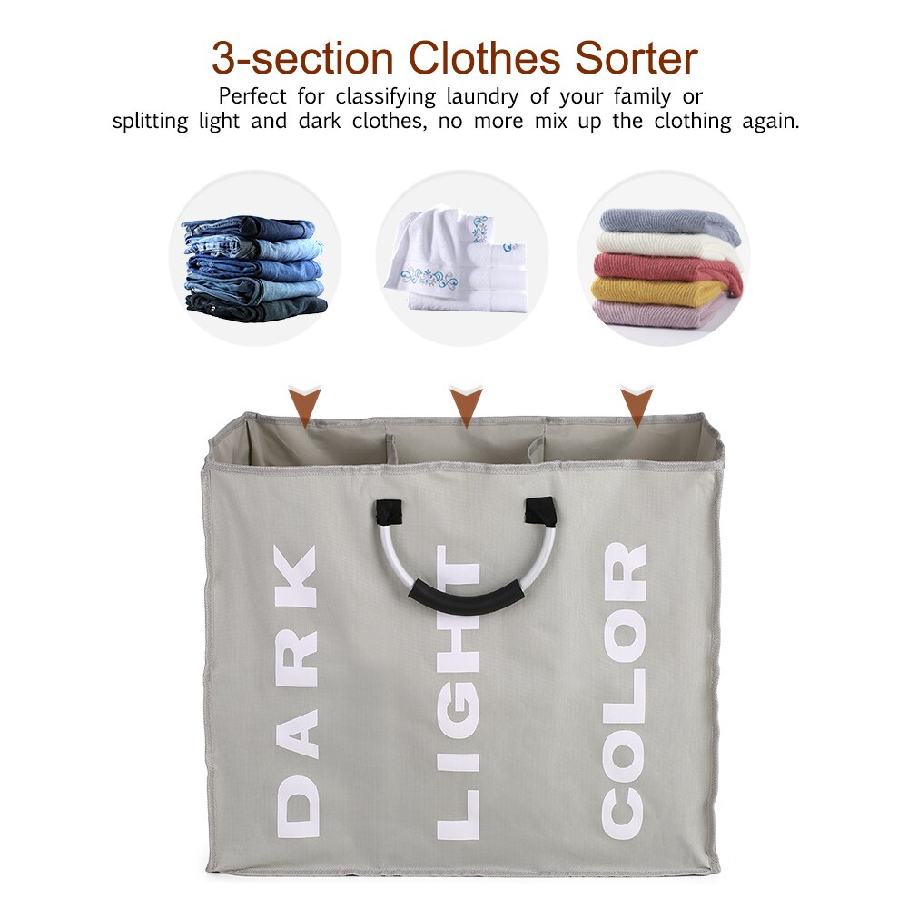 Multifunction Laundry Storage Basket with Handle Laundry Bag Foldable Laundry Hamper Oxford Fabric Laundry Basket Clothes Sorter