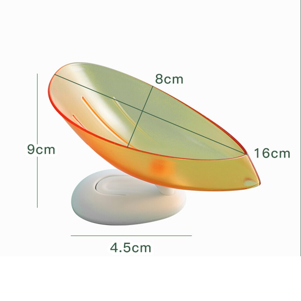 Boîte à savon en forme de feuille, 2 pièces, porte-savon de salle de bain, de toilette, de douche, plateau de rangement pour éponge: Light Green D