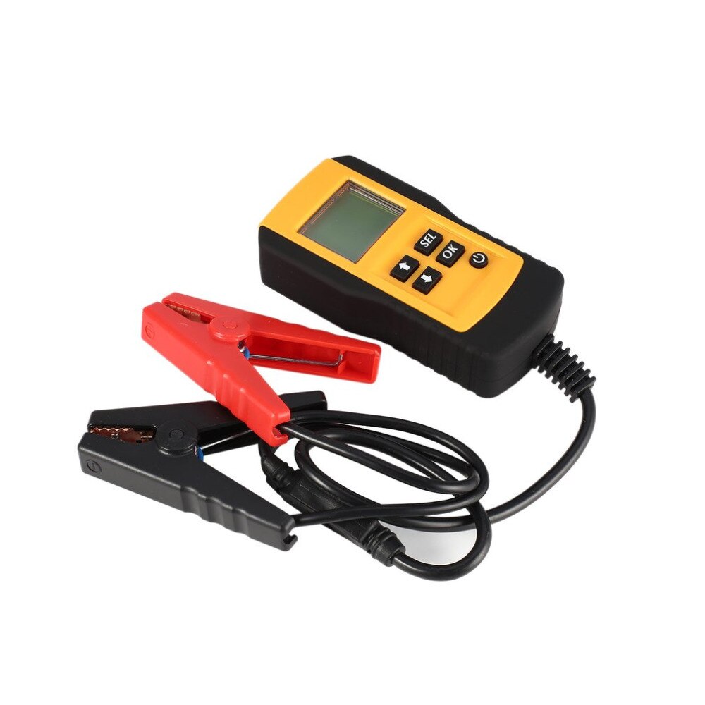 AE300 12V LCD Digital Car Battery Auto System Analyzer Automotive Vehicle Battery Voltage ohm Tester Diagnostic Tool YELLOW