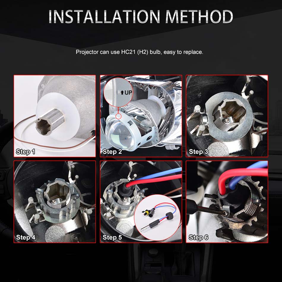 S21 Special Replacement HID Xenon Bulb For Koito Q5 3.0 Inch Bi-Xenon Projector Lens Headlight Bulb Replace 12V 35W 6000K Lamps