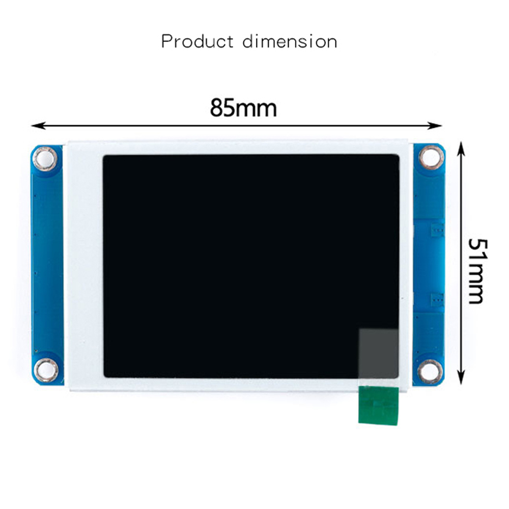 2.8 Inch Seriële Scherm Met Lettertype Qr Code Display Hmi Monitor Resistive Touch Metalen Fram Lcd-scherm