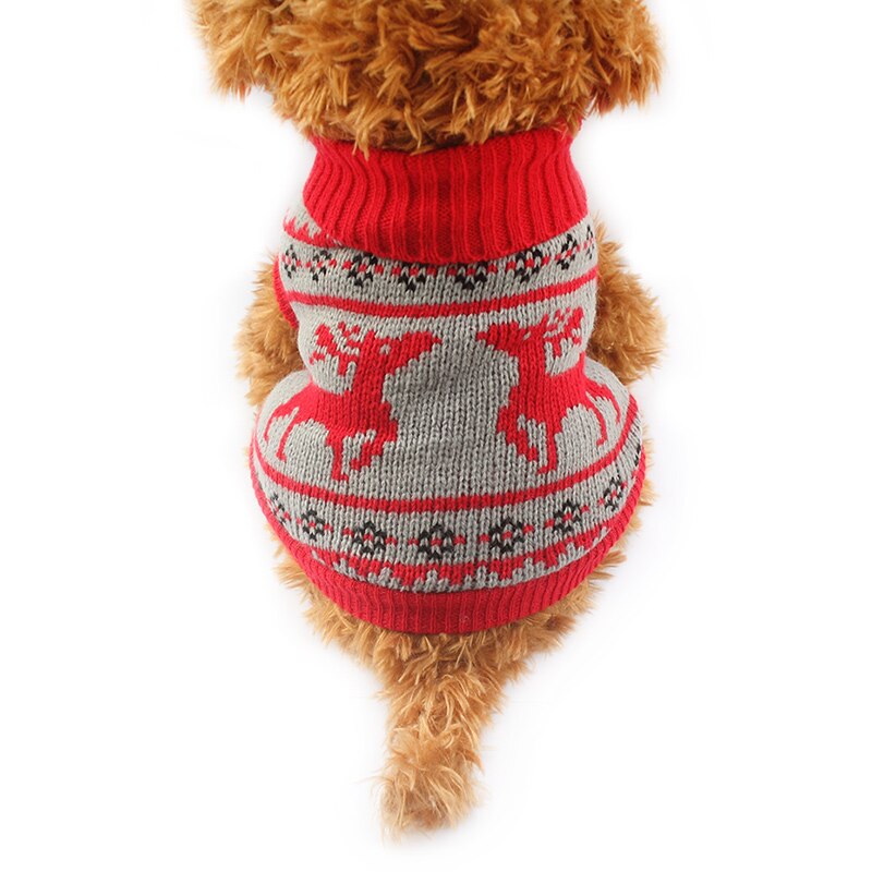 Armi butik efterår / vinter jul hjorte mønster hundetrøje festival sweatere til hunde 6091002 kæledyrstøj forsyninger 5 størrelse