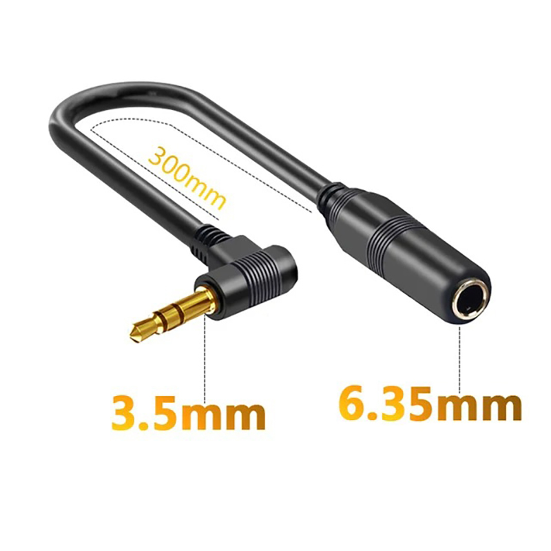Mono 6.5 naar 3.5 Stereo Jack 1/8 3.5mm Naar 1/4 6.35mm AUX Audio Adapter Kabel voor PC Telefoon MP3 TV Gitaar Versterker Luidspreker Mixer