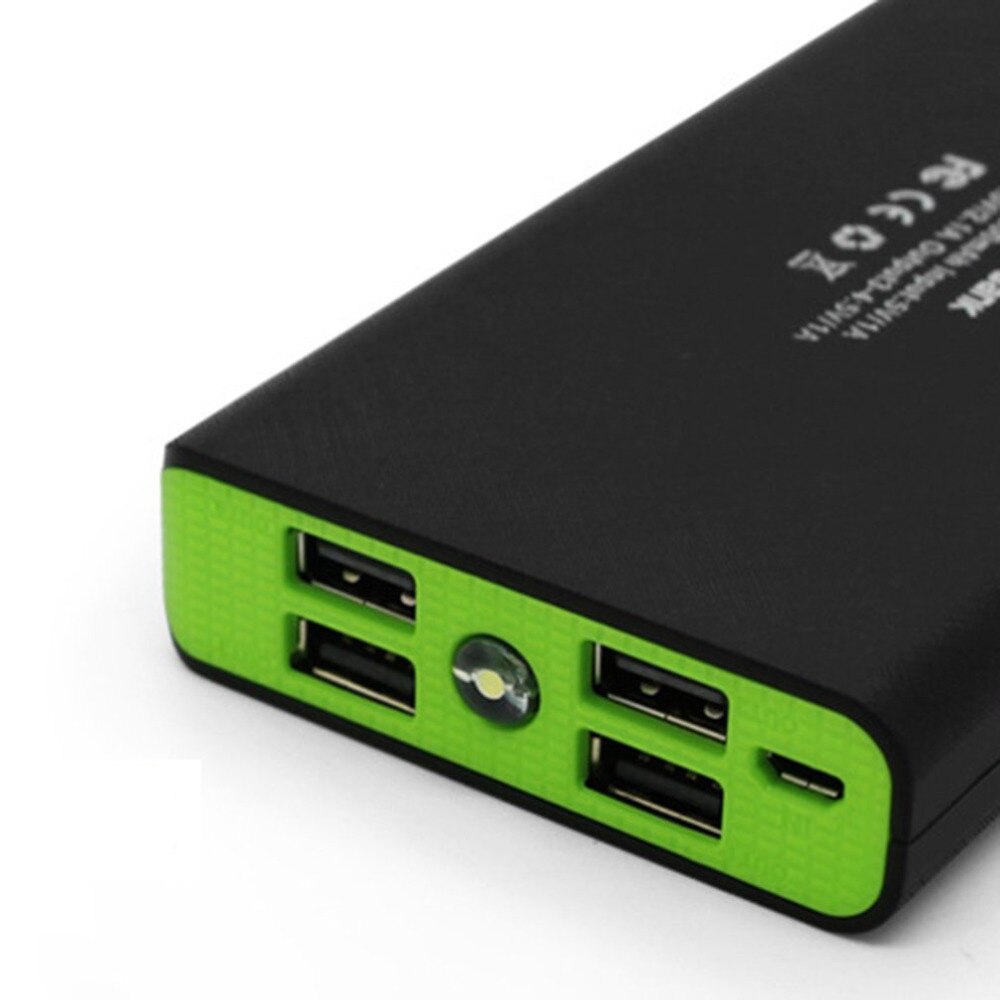 heiße Power Bank Shell mit LED Taschenlampe 4 USB Ports 5V 2A Power Bank Ladegerät Fall DIY Kits angetrieben Durch 6x 18650 Batterien