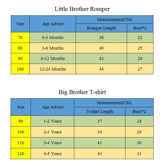 Matching Cotton Clothes Big Brother T-shirt Little Brother Jumpsuit Outfits Set