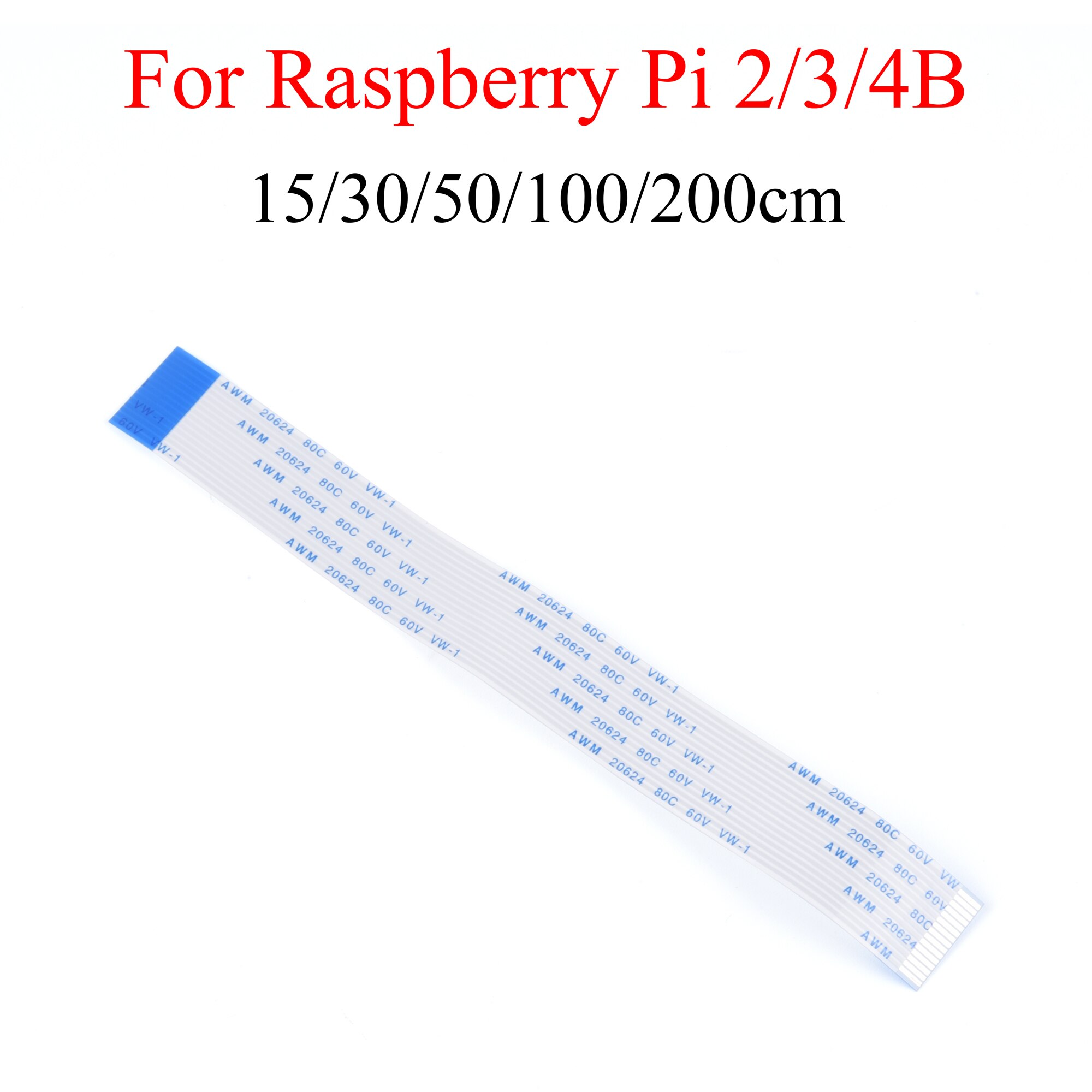 Raspberry Pi 2/3/4B Camera Kabel 15/30/50/100/200Cm Lint lijn Ffc Fpc Flexibele Platte Kabel Draad Voor Raspberry Pi 2/3/4B