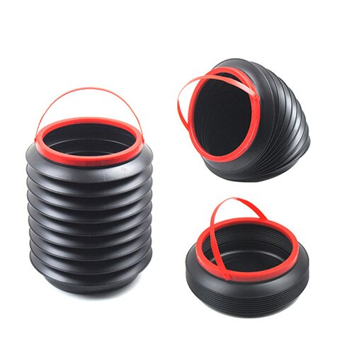 Foldable Retractable 4L Container Barrel Trash Bin Storage Bucket Can for Car