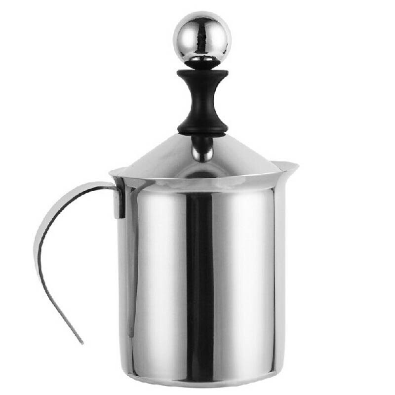 400/800Ml Handmatige Melkopschuimer Rvs Cappuccino Melk Creamer Schuim Mesh Koffie Foamer Creamer Keuken Applicance: 400ML