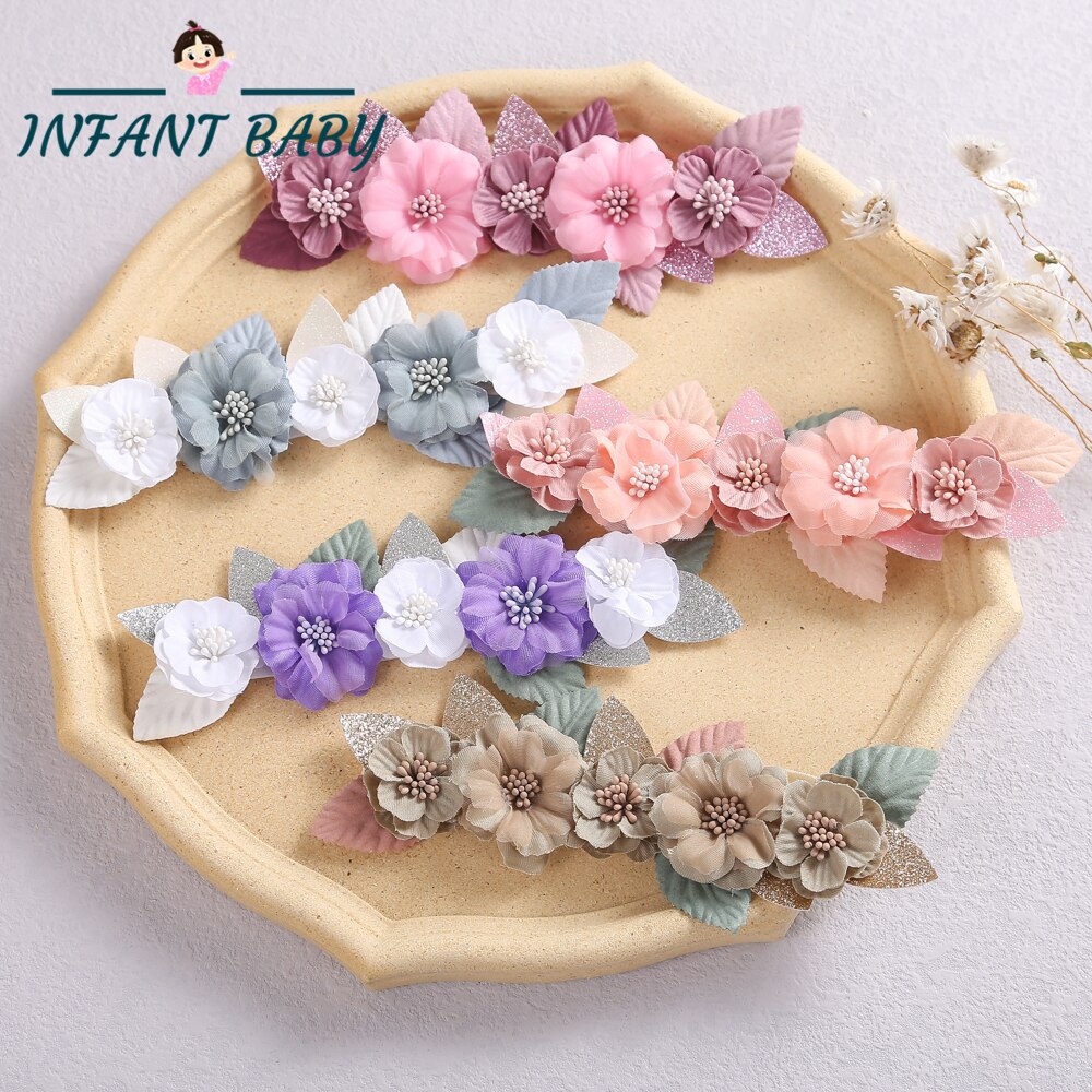 Cinta de cabello con flores para bebé para las niñas cintas para el pelo, bebés para bebé niñas niños diademas turbante recién nacido Haarband bebé accesorios para el pelo