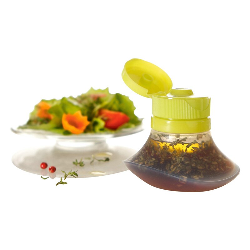 Mini silikon salladsdressing behållare förvaring liten dopp krydda läckagesäkra sås burkar pressa flaska köksredskap 2 ounce