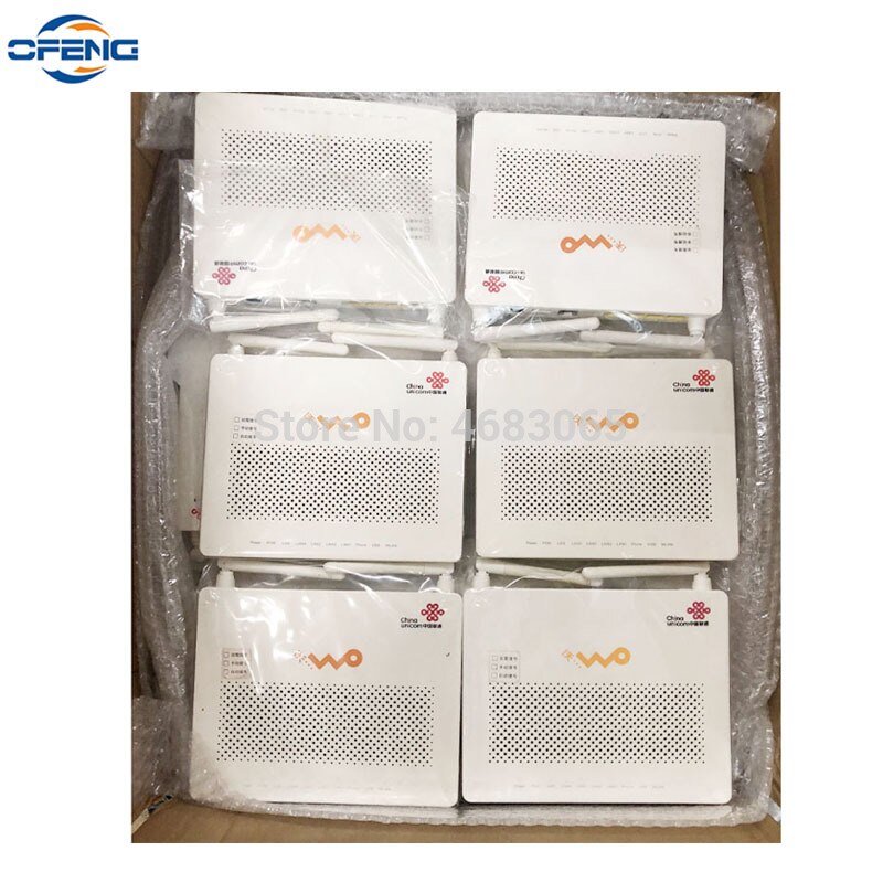 Huawei-enrutador de red de fibra óptica, Huawei HG8347R epon onu, 1GE + 3FE + 1TEL + 1USB + wifi, firmware en inglés, 99%