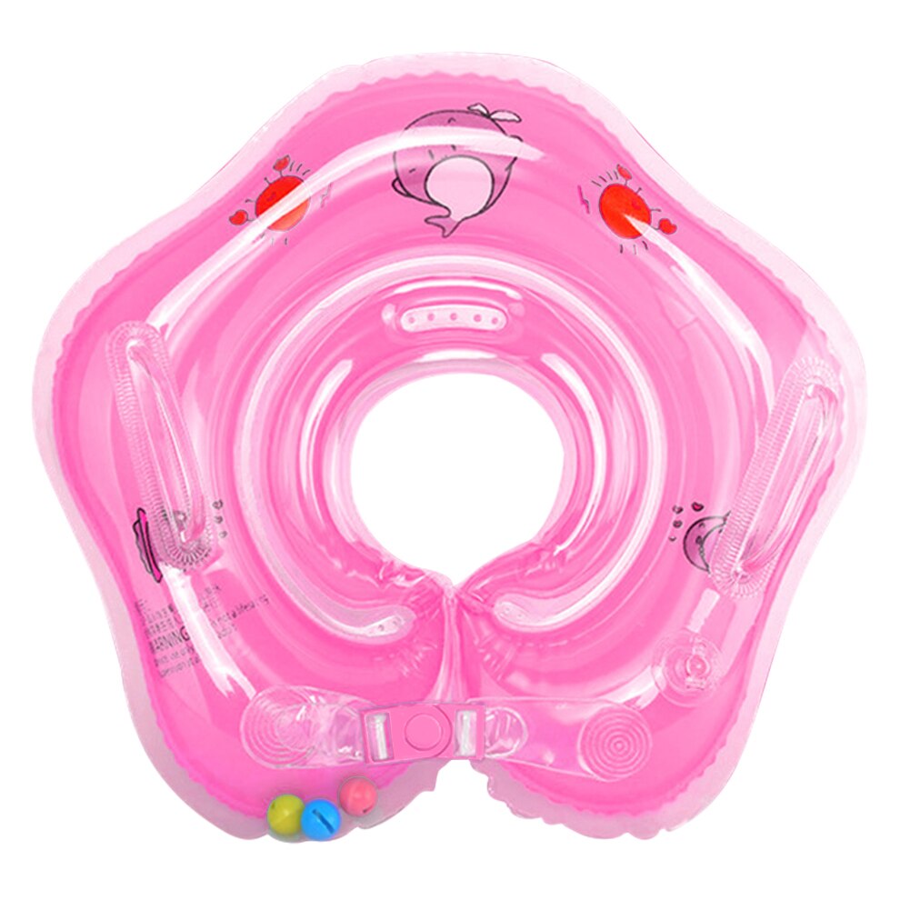 Flotador para cuello de bebé recién nacido, anillo flotante para bebé, baño de seguridad infantil, accesorios de piscina: Pink