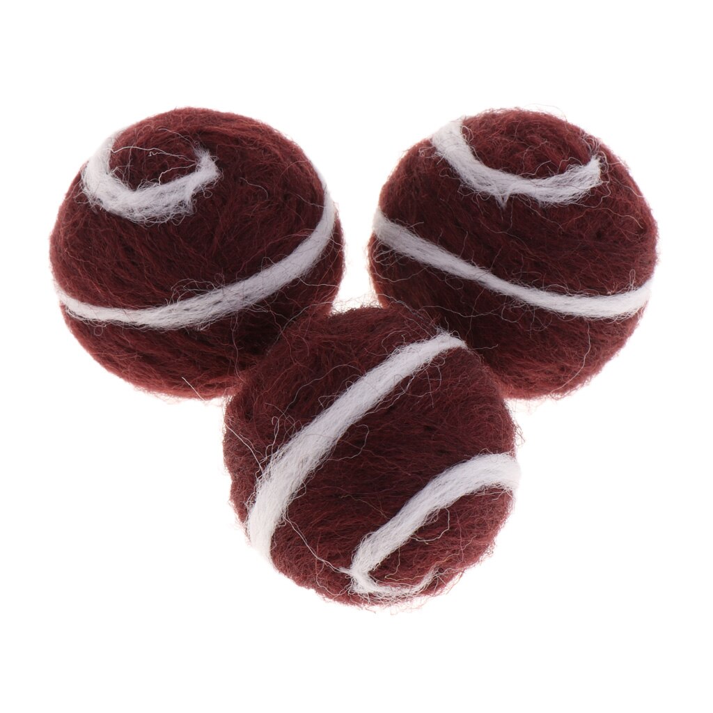 Ręcznie robiona wełna filcowa- (3 sztuk) czysta filcowe kule z wełny-DIY pompony-różne pastelowe kolory-1.38 rozmiar w calach