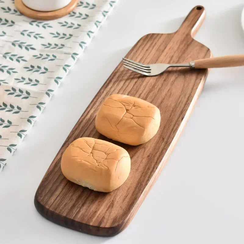 Planche à découper en bois de noyer noir, planche à découper pour Pizza et Sushi de Style occidental, plateau à Steak de fromage, plateau à pain en bois pour fruits