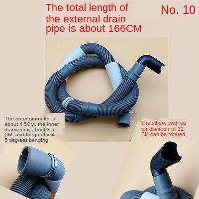 Washing Machine Origional Product in Drainage Pipe Overflow Tube Bottom in Connection Tube Inlet Tube Accessories: Yellow