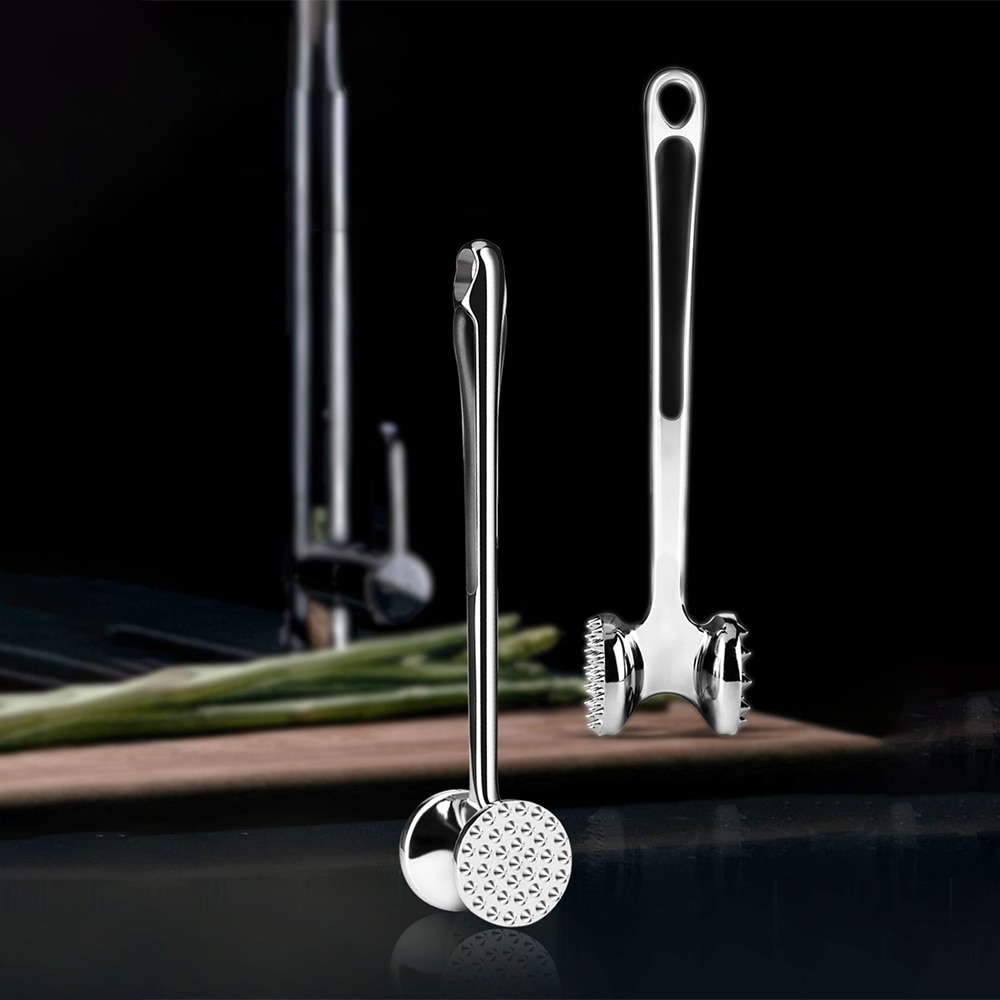 1pcs Zinc Alloy Loin Pork Chop Steak Meat Velvet Tenderloin Zinc Alloy Meat Hammer For Kitchen Tools