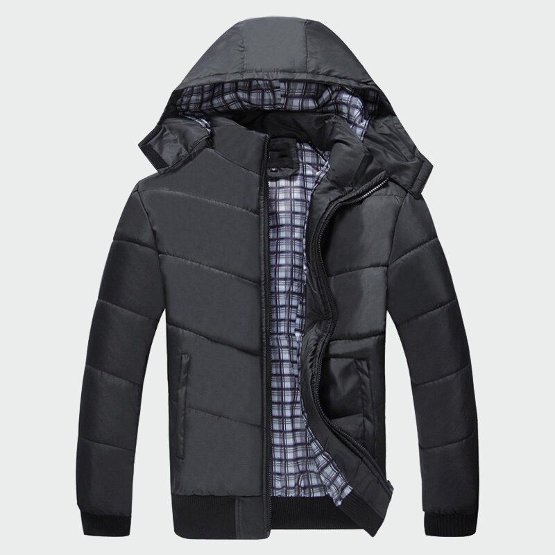 ¡Novedad! Chaqueta gruesa de invierno para hombre Premart, abrigo informal holgado con capucha para hombre, prendas de vestir cálidas gruesas a prueba de viento, ropa masculina de M ~ 4XL LK008: M