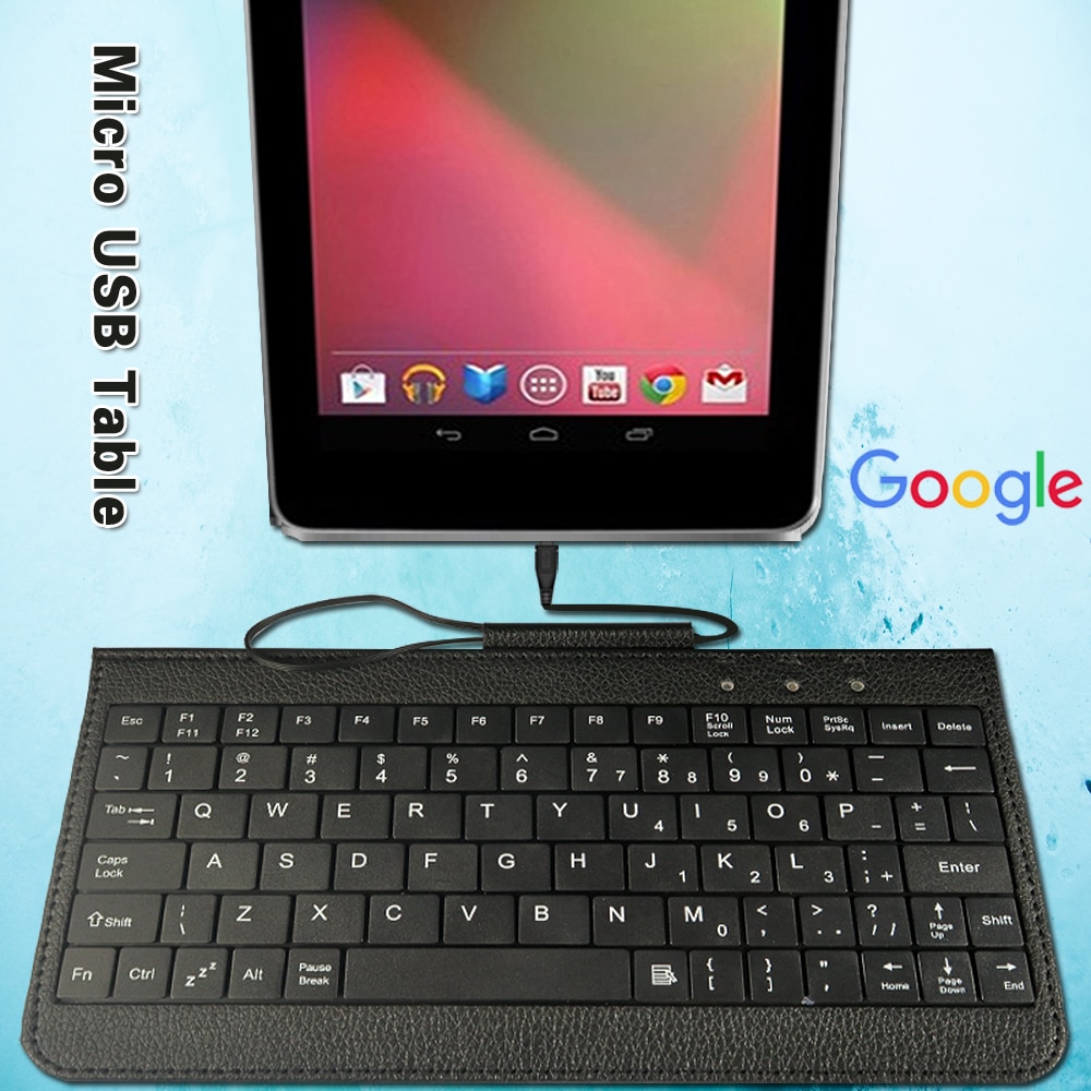 Draagbare Bedraad Toetsenbord Geschikt Voor Google Nexus 7 1st Gen /Nexus 7 2nd Gen Ultra Slim Tablet toetsenbord + Beugel