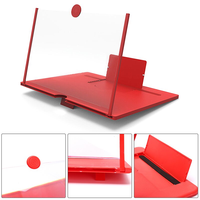 10/12 inch 3D High Definition Mobile Phone Screen Video Amplifier With Magnifying Folding Phone Desk Holder For Smartphone IPAD