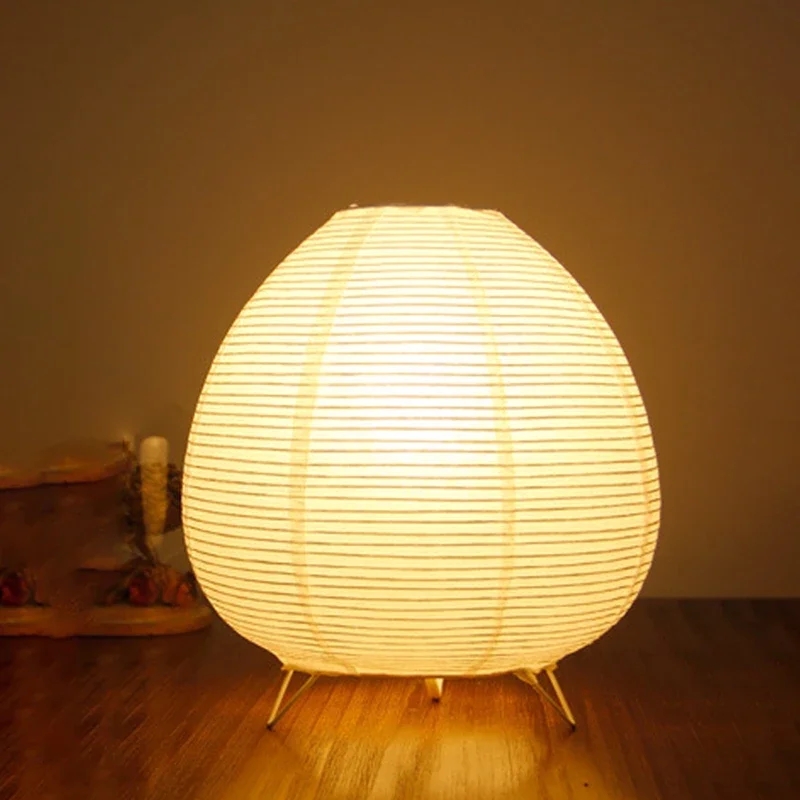 Linterna de papel de arroz japonesa, lámpara Led de mesa para sala de estar, dormitorio, mesita de noche, estudio, Hotel, arte, decoración creativa, lámpara de pie con trípode