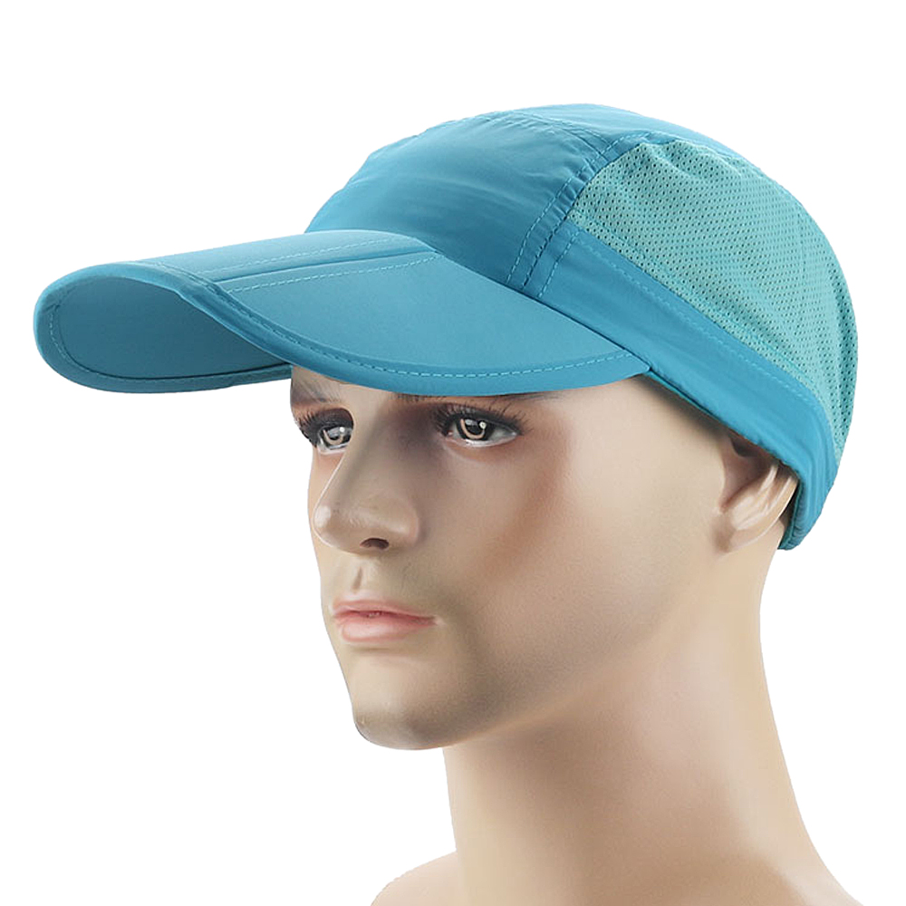 Men Women Quick Dry Breathable Mesh Cap Adjustable Sports Sun Hat Fishing Baseball Hat Carp Fishing Tackle Pesca: Light blue