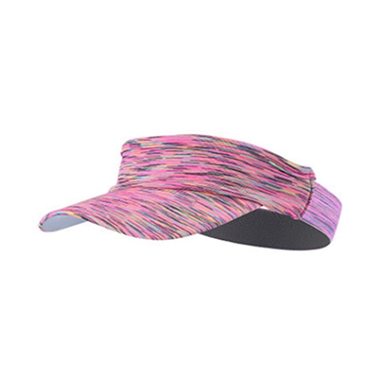 Summer Sports Visors Striped Sunshade Beanie Hat Elastic Unisex Hollow Cap for Hiking Camping Running Tennis: RD