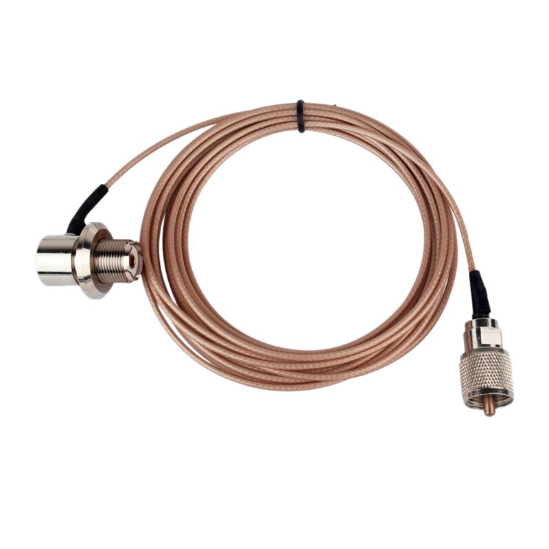5M RG316 Coaxial Cable - PL259 UHF Male to SO239 Connector - 16Ft Radio Extension