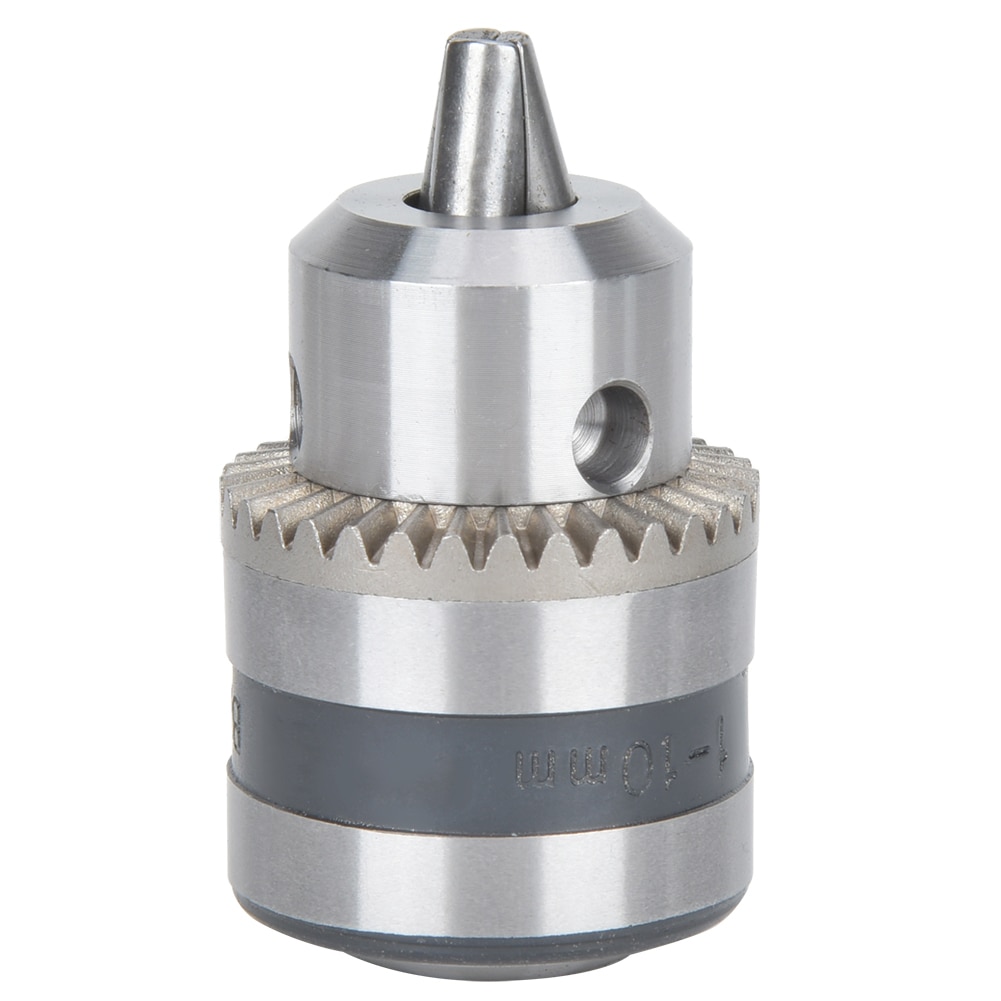B12 manuell nyckeltyp borrchuck 1-10mm spännområde 40 stål konisk monterad borrchuck konverteringsadapter 3 käftchuck cnc-verktyg