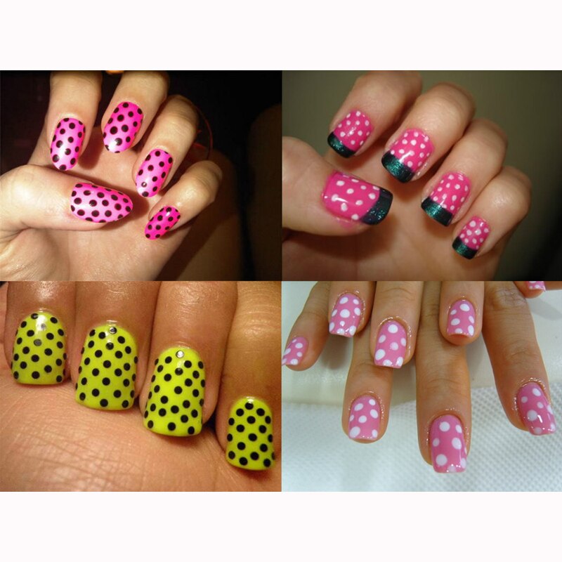 5Stck 2 Weg Nagel Kunst Punktierung Stift Kristall Griff Gel Nagellack Zeichnung Bleistift Manikübetreffend Nagel Kunst Werkzeug einstellen