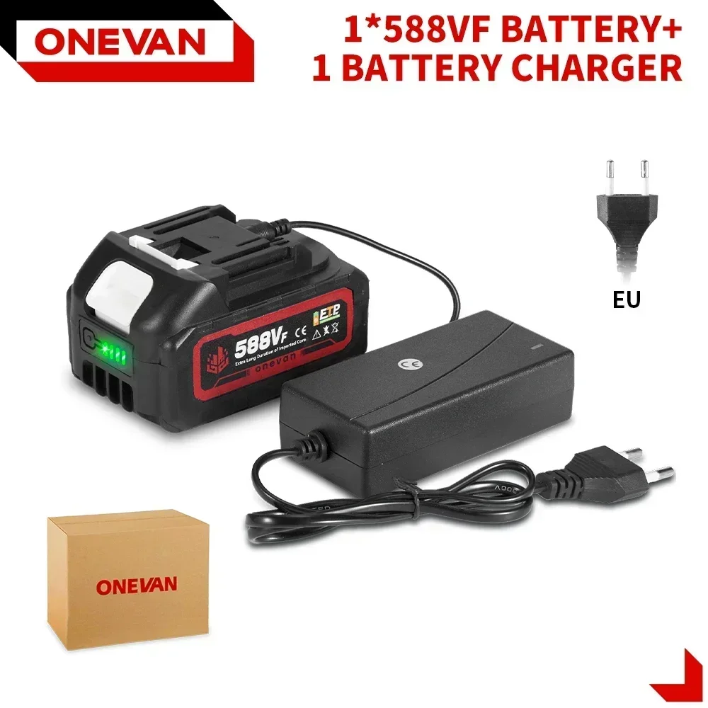 Wiederaufladbare Lithium-Batterie 22900 mAh 29900 mAh Batterie 588VF Kapazität Anzeige Für Makita 18 V Elektrische Schlüssel Bohrer Power werkzeug: Khaki