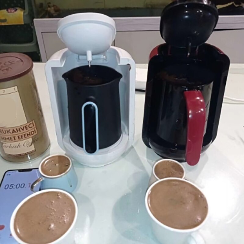 Tyrkisk kaffemaskine, glødfunktion til perfekt kop tyrkisk, græsk kaffe - eu -stik