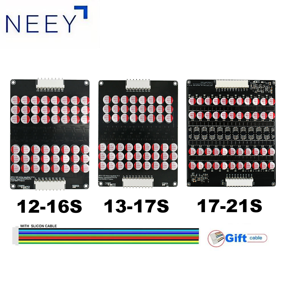 NEEY Equilibrador de ecualizador activo 5A 12S 13S 14S 15S 16S Lifepo4/Lipo/LTO Condensador de energía de batería Litio Lipo Lifepo4 Ecualizador