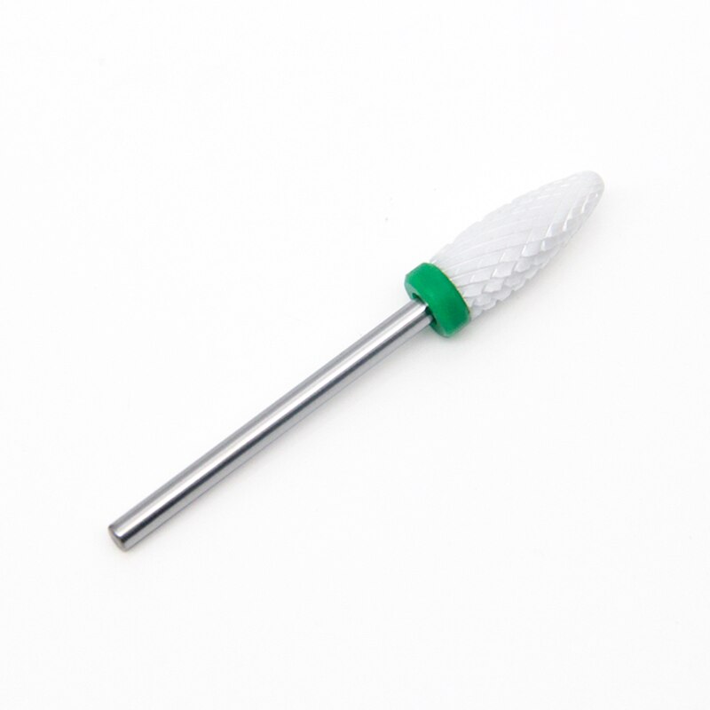 Brocas de taladro de cerámica para uñas LKE, 1 Uds., cortador de fresado para manicura, cortador para pedicura, limas eléctricas para uñas, broca: D