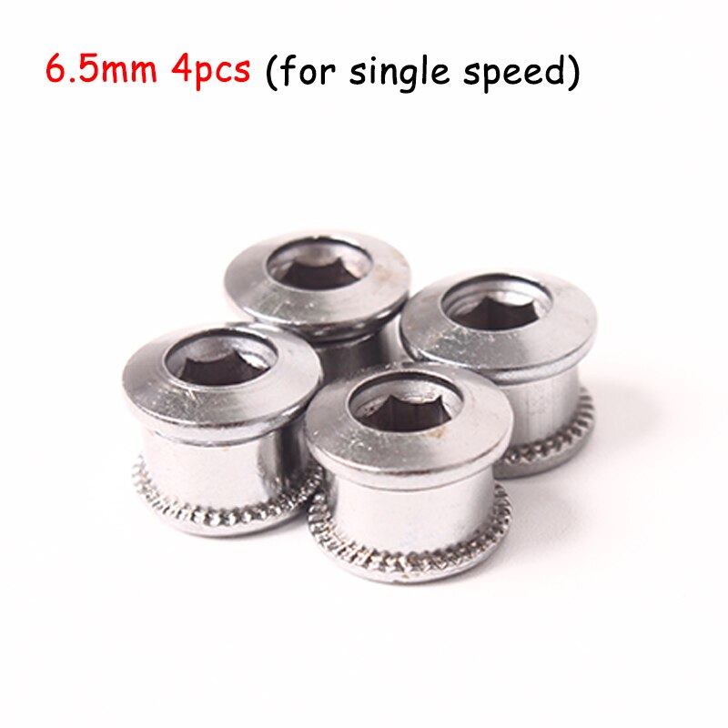 Krsec 4 kpl mtb eturattaan pultit 6.5mm 8.5mm polkupyörän tiepultit maastopyörä titaani kampiruuvi pyöräilytarvikkeet kampisarjalle: 4 kpl pultit 6.5mm