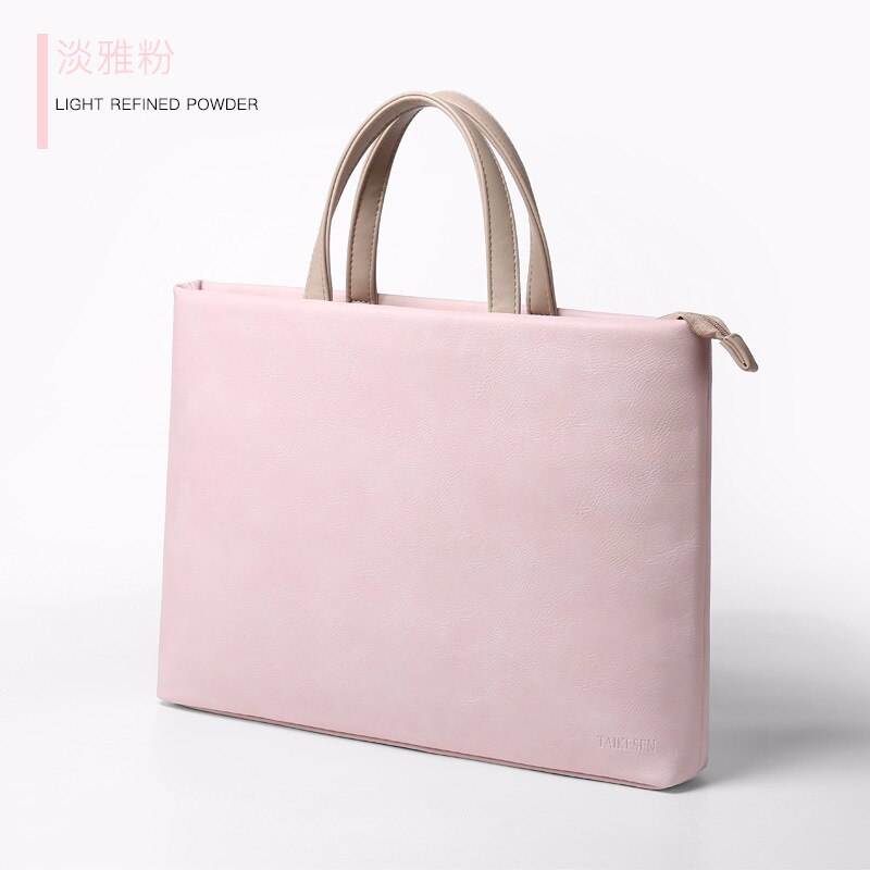 frauen Laptop Hülse Handtasche Für Macbook Air Wasserdichte Crossbody Computer Tasche Geeignet Für Alle Arten Für DELL Mac Buch HP: Pink / Fit 14-15inch laptop