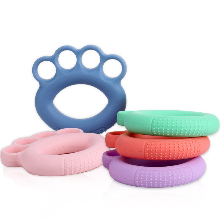 Finger Grip Device Men Women Rehabilitation Physiotherapy Training Finger Exercise Grip Ring Bump Massage Five Finger Trainer
