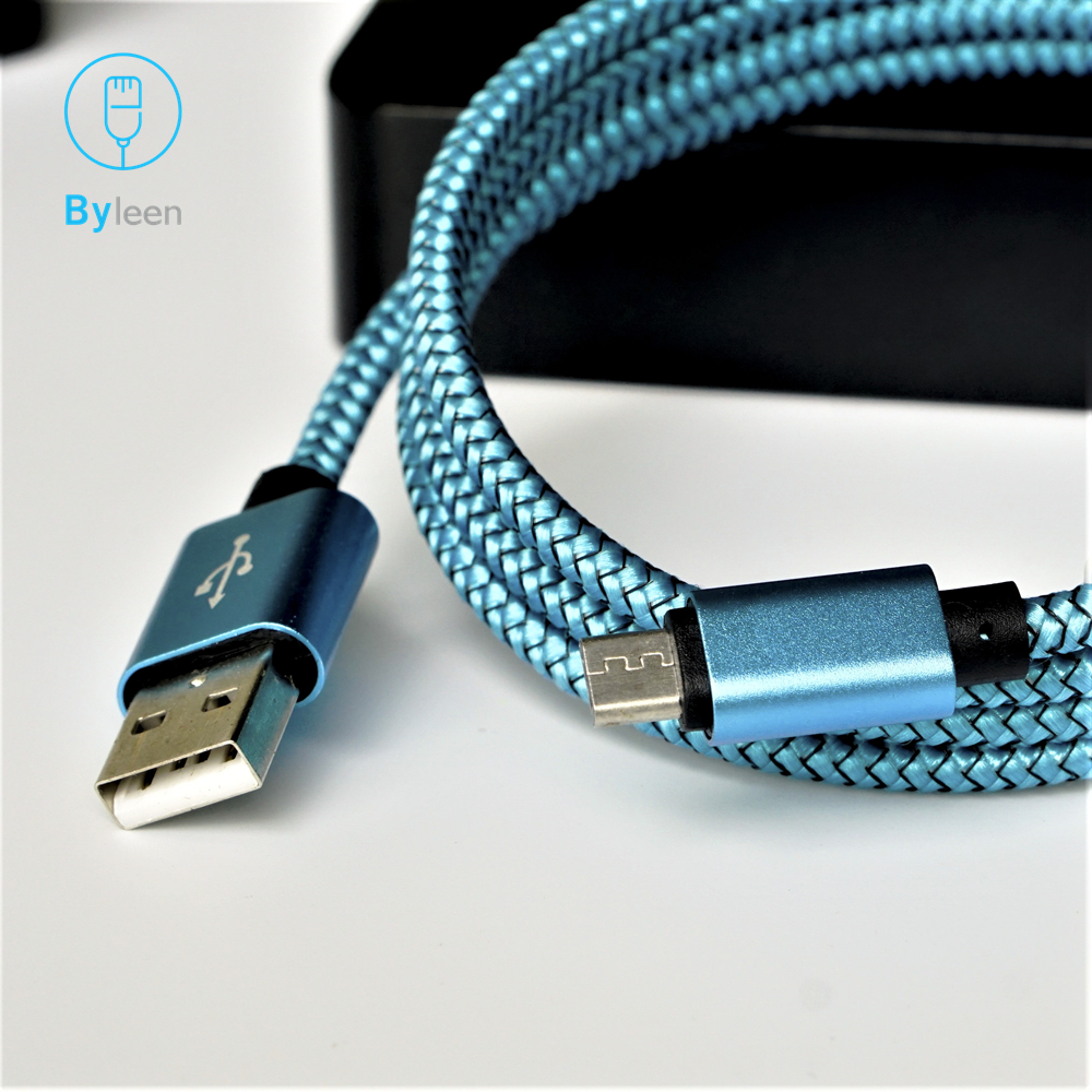 Cable Micro USB de sincronización de datos de carga ByleenFast de 1M, 2M, 0,25 M, cargador de teléfono Android para Xiaomi Redmi Note 5, 6 Pro, PS4 y Kindle