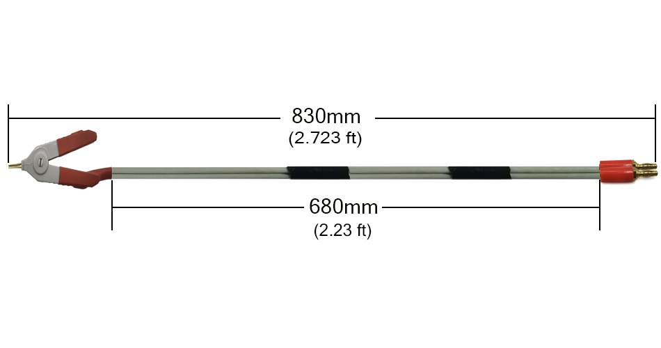 4 Wire Kelvin Probe Silicone Banana Connector Test Lead Clip Cable for LCR Meter 1 pair