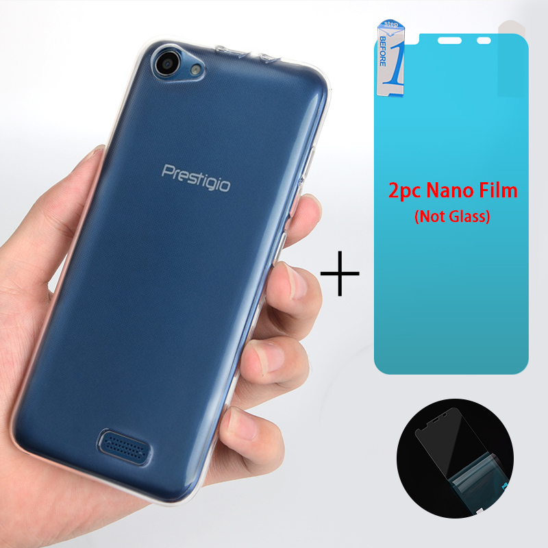 Case Voor Prestigio Muze E5 LTE Cover Soft TPU Siliconen Phone Case Voor Prestigio Muze E5 LTE Screen Nano Beschermende film